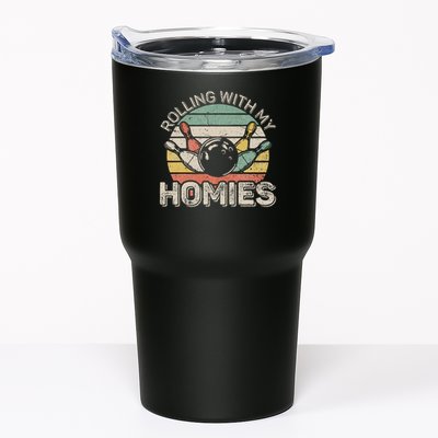 Rolling With My Homies Retro Bowling Bowler Team Funny Tumbler