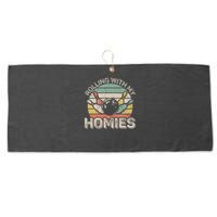 Rolling With My Homies Retro Bowling Bowler Team Funny Large Microfiber Waffle Golf Towel