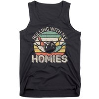 Rolling With My Homies Retro Bowling Bowler Team Funny Tank Top