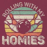 Rolling With My Homies Retro Bowling Bowler Team Funny 16oz Travel Tumbler