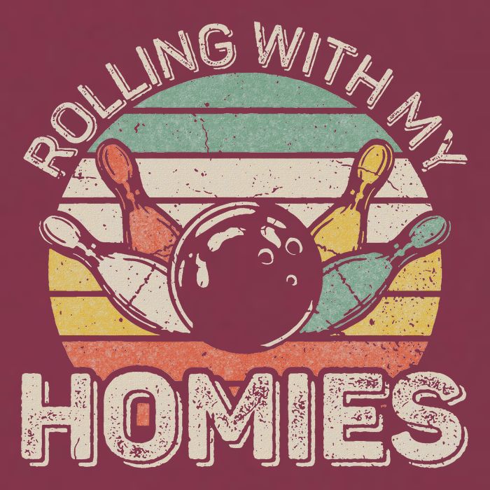 Rolling With My Homies Retro Bowling Bowler Team Funny 16oz Travel Tumbler