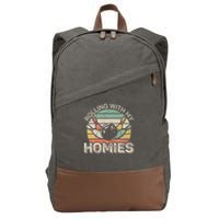 Rolling With My Homies Retro Bowling Bowler Team Funny Cotton Canvas Backpack