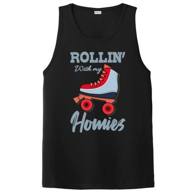 ROLLIN WITH MY HOMIES Roller Skating Roller Girl Skate PosiCharge Competitor Tank