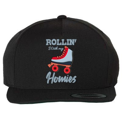 ROLLIN WITH MY HOMIES Roller Skating Roller Girl Skate Wool Snapback Cap