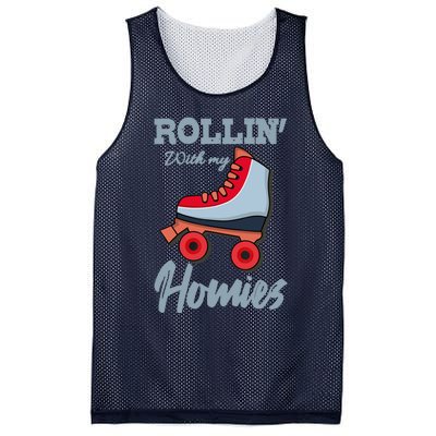 ROLLIN WITH MY HOMIES Roller Skating Roller Girl Skate Mesh Reversible Basketball Jersey Tank