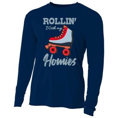 ROLLIN WITH MY HOMIES Roller Skating Roller Girl Skate Cooling Performance Long Sleeve Crew