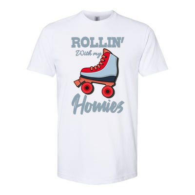 ROLLIN WITH MY HOMIES Roller Skating Roller Girl Skate Softstyle CVC T-Shirt