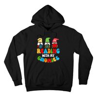 Reading With My Gnomies Funny Gnomes Book Lover Hoodie