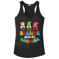 Reading With My Gnomies Funny Gnomes Book Lover Ladies PosiCharge Competitor Racerback Tank