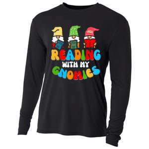 Reading With My Gnomies Funny Gnomes Book Lover Cooling Performance Long Sleeve Crew