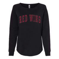 Red Wing Minnesota Souvenir College Style Red Text Womens California Wash Sweatshirt