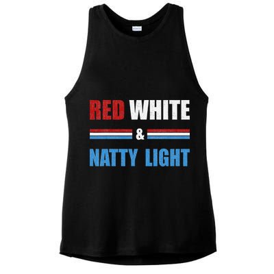 Red White & NattyLight For Beer Lovers amusing Ladies PosiCharge Tri-Blend Wicking Tank
