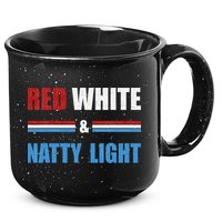 Red White & NattyLight For Beer Lovers amusing 15oz Campfire Ceramic Mug