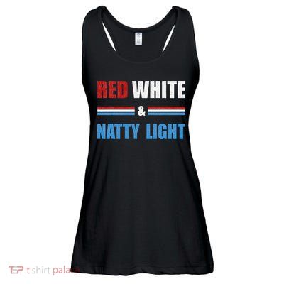 Red White & NattyLight For Beer Lovers amusing Ladies Essential Flowy Tank