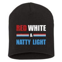 Red White & NattyLight For Beer Lovers amusing Short Acrylic Beanie