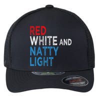 Red White & Natty-Light For  Beer Lovers amusing Flexfit Unipanel Trucker Cap