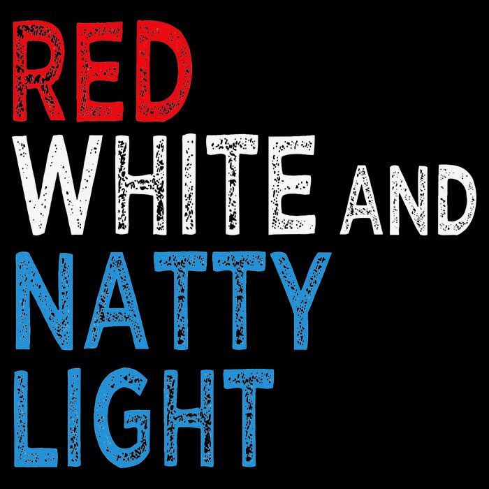 Red White & Natty-Light For  Beer Lovers amusing Flexfit Unipanel Trucker Cap