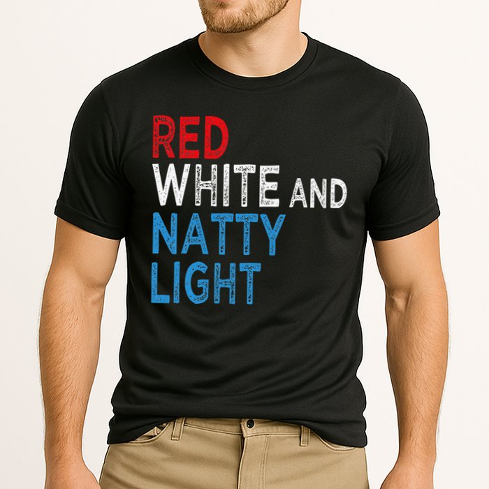 Red White & Natty-Light For  Beer Lovers amusing Performance Shirt