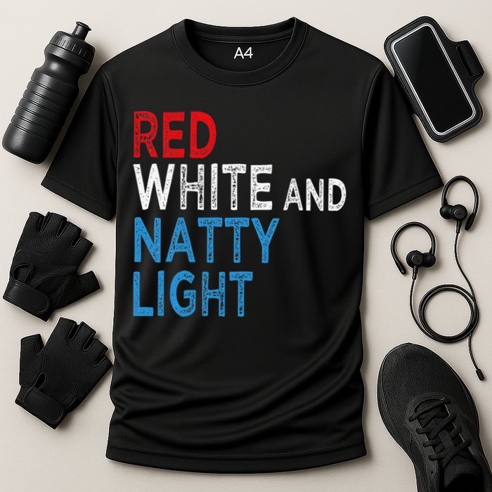 Red White & Natty-Light For  Beer Lovers amusing Performance Shirt