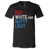 Red White & Natty-Light For  Beer Lovers amusing V-Neck T-Shirt
