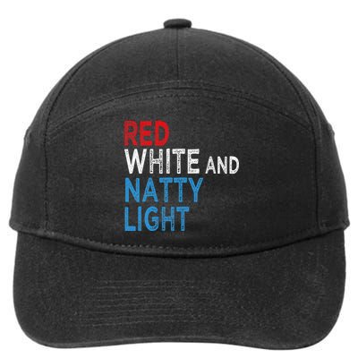 Red White & Natty-Light For  Beer Lovers amusing 7-Panel Snapback Hat