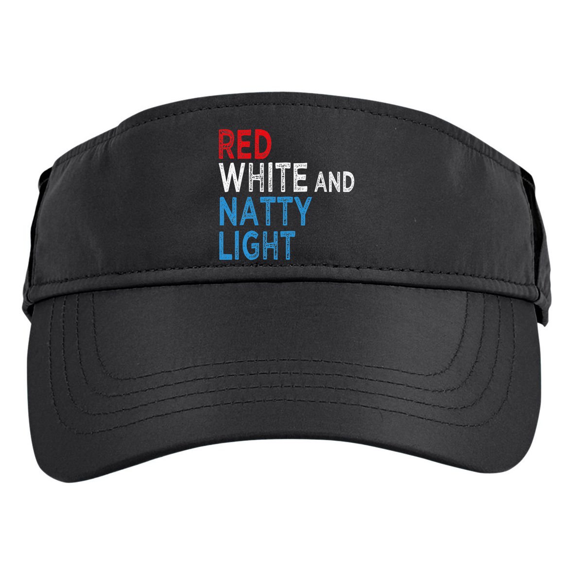 Red White & Natty-Light For  Beer Lovers amusing Adult Drive Performance Visor
