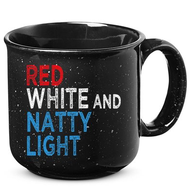 Red White & Natty-Light For  Beer Lovers amusing 15oz Campfire Ceramic Mug