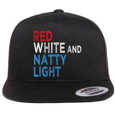 Red White & Natty-Light For  Beer Lovers amusing Flatbill Hat