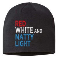 Red White & Natty-Light For  Beer Lovers amusing Sustainable Beanie