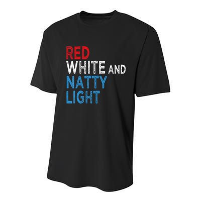 Red White & Natty-Light For  Beer Lovers amusing Youth Performance Sprint T-Shirt