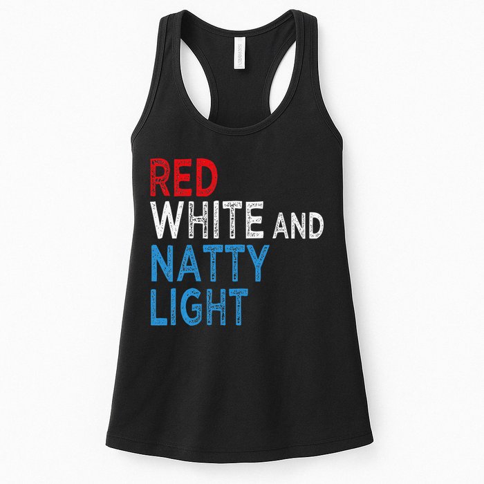 Red White & Natty-Light For  Beer Lovers amusing Womens Tank Top
