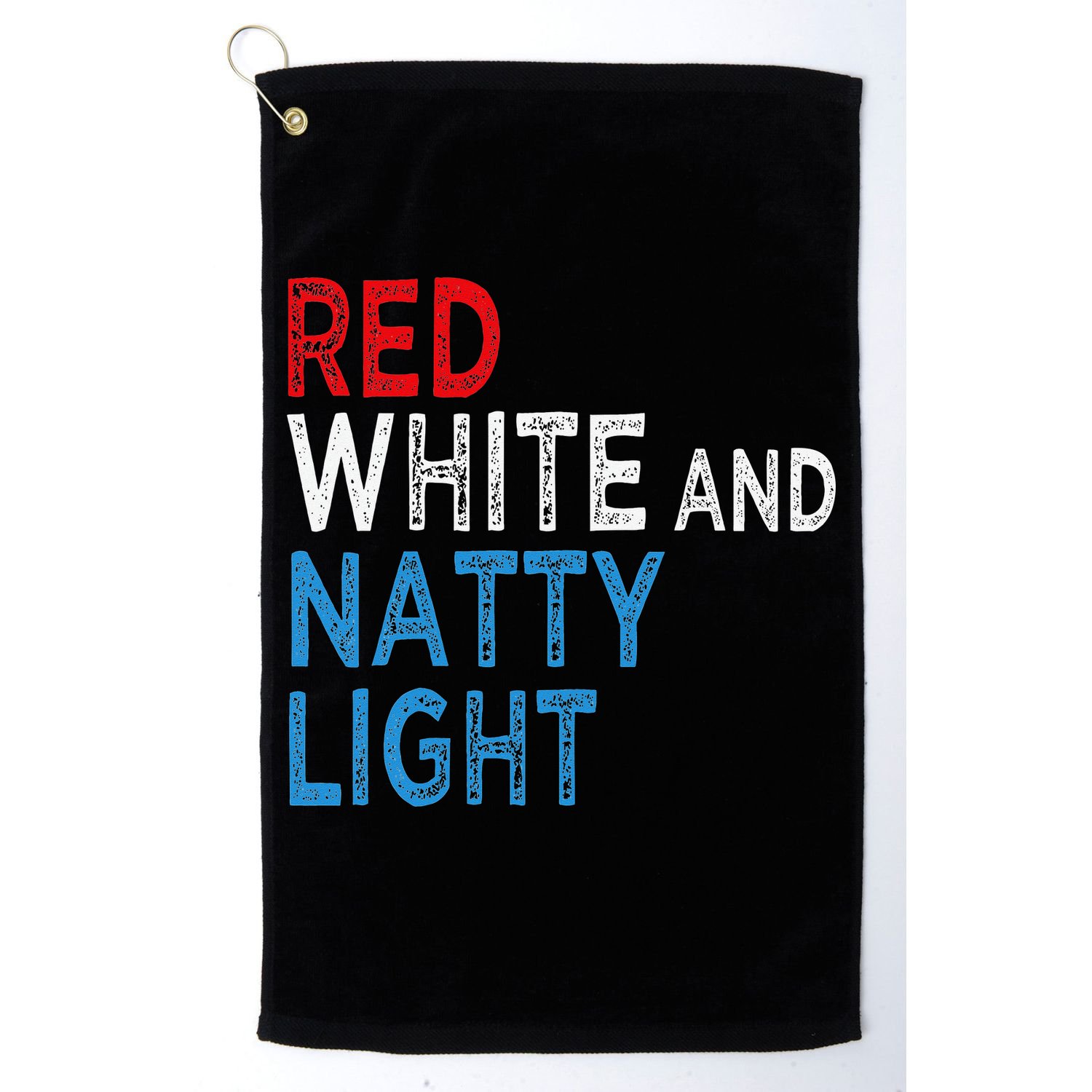 Red White & Natty-Light For  Beer Lovers amusing Golf Towel