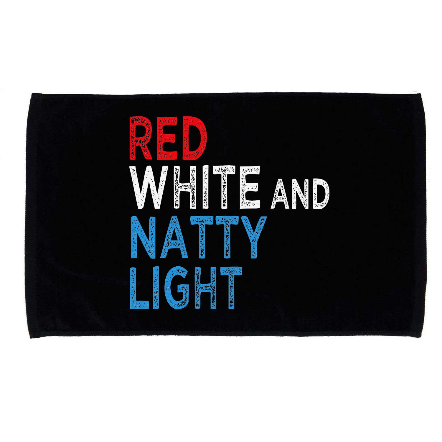 Red White & Natty-Light For  Beer Lovers amusing Microfiber Hand Towel