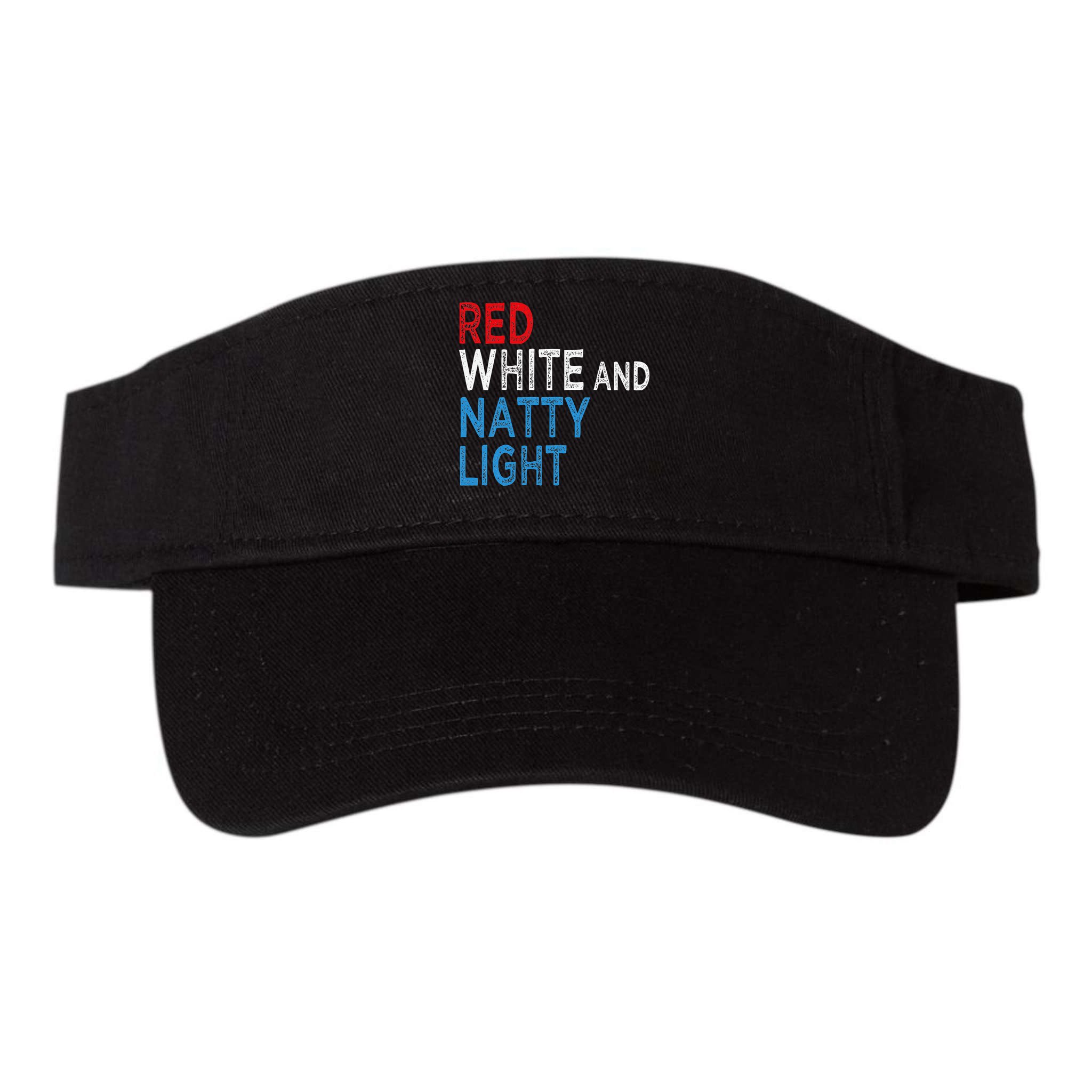 Red White & Natty-Light For  Beer Lovers amusing Visor
