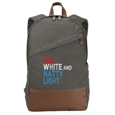 Red White & Natty-Light For  Beer Lovers amusing Cotton Canvas Backpack