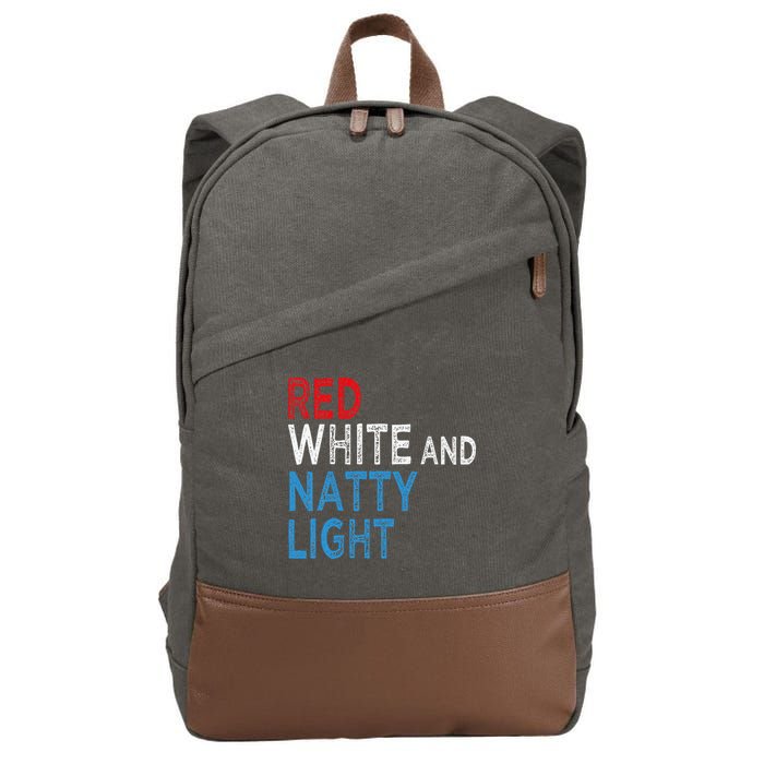 Red White & Natty-Light For  Beer Lovers amusing Cotton Canvas Backpack