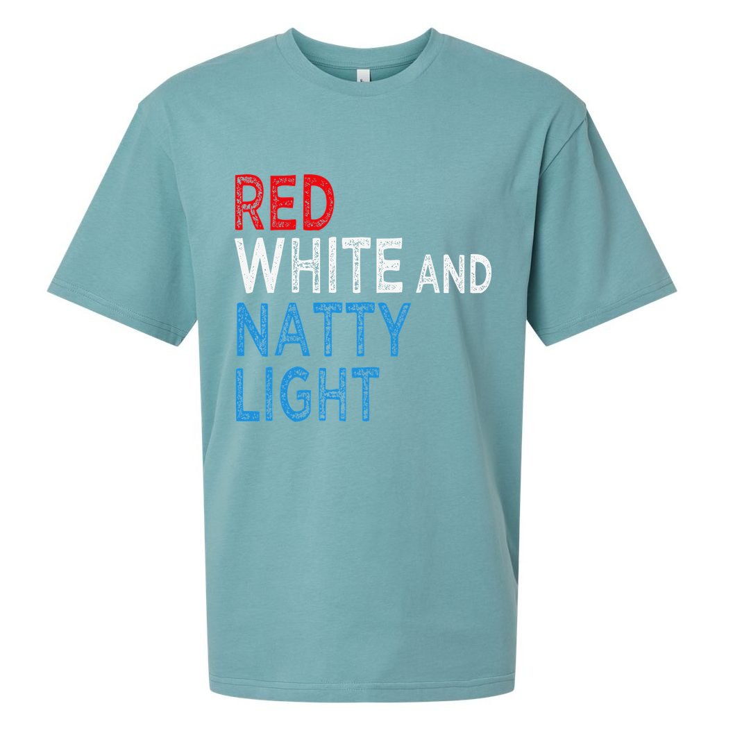 Red White & Natty-Light For  Beer Lovers amusing Sueded Cloud Jersey T-Shirt