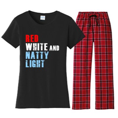 Red White & NattyLight For Wo 4th of July Women's Flannel Pajama Set