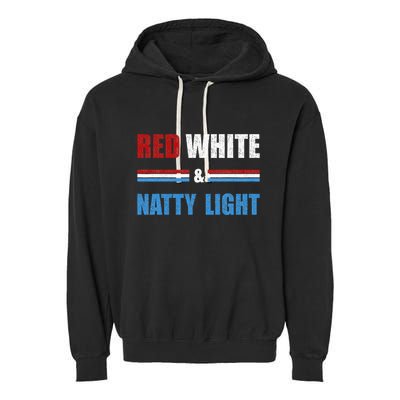Red White & Nattylight Wo Beer Lovers Amusing Garment-Dyed Fleece Hoodie