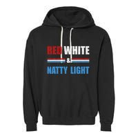 Red White & Nattylight Wo Beer Lovers Amusing Garment-Dyed Fleece Hoodie