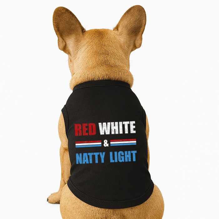 Red White & Nattylight Wo Beer Lovers Amusing Doggie Tank