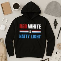 Red White & Nattylight Wo Beer Lovers Amusing Hoodie