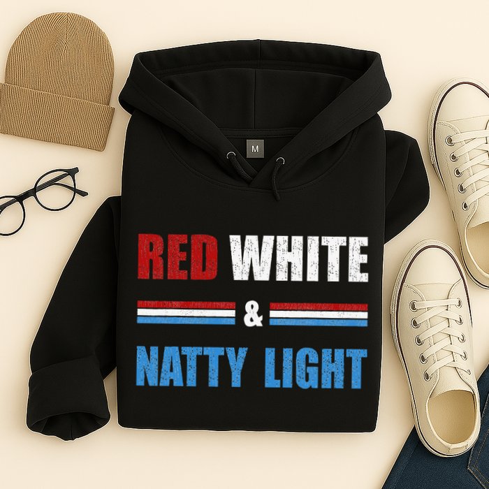 Red White & Nattylight Wo Beer Lovers Amusing Hoodie