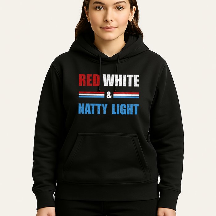 Red White & Nattylight Wo Beer Lovers Amusing Hoodie