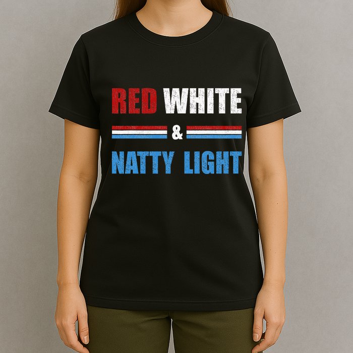 Red White & Nattylight Wo Beer Lovers Amusing T-Shirt