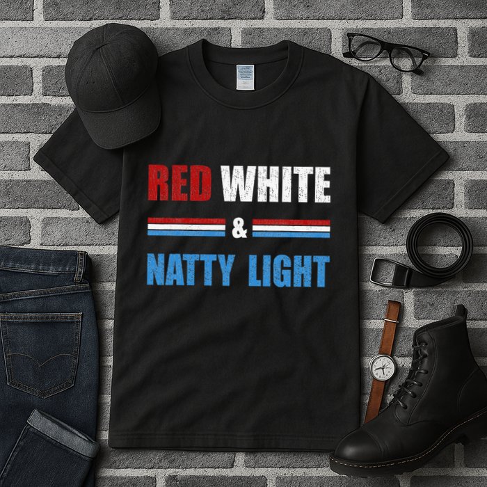 Red White & Nattylight Wo Beer Lovers Amusing Tall T-Shirt