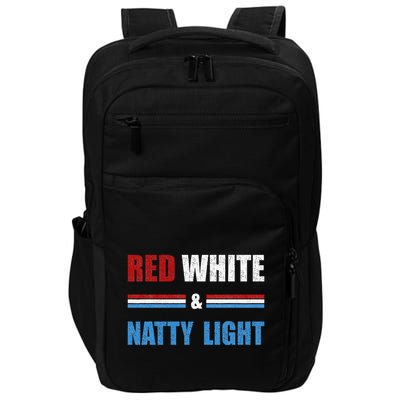 Red White & Nattylight Wo Beer Lovers Amusing Impact Tech Backpack