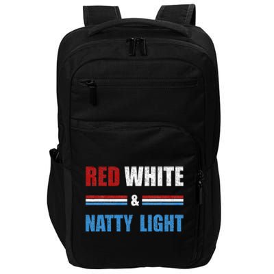 Red White & Nattylight Wo Beer Lovers Amusing Impact Tech Backpack