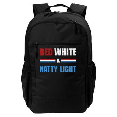 Red White & Nattylight Wo Beer Lovers Amusing Daily Commute Backpack