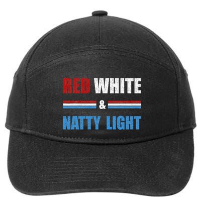 Red White & Nattylight Wo Beer Lovers Amusing 7-Panel Snapback Hat